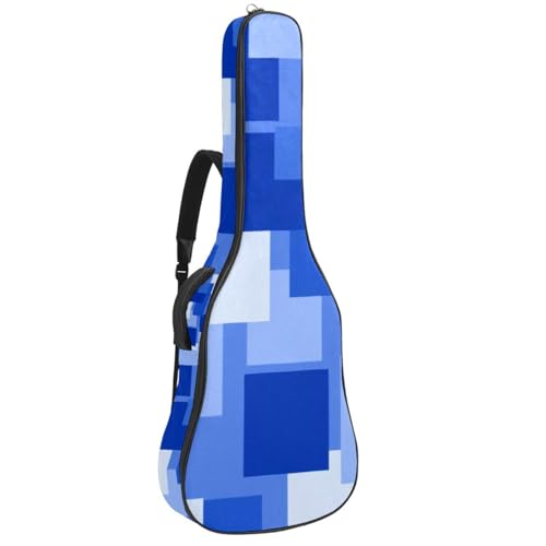 Housse pour guitare acoustique contre la pluie étui rembourré bleu 42.9in