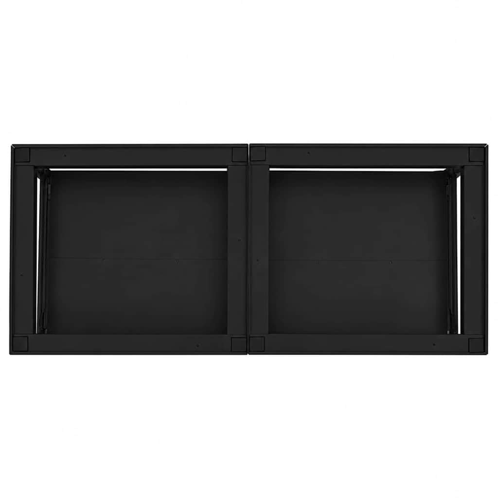 Pedestal para lavadora (2 unidades, 120 x 56 x 52 cm, acero), color negro