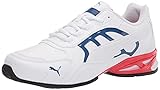 PUMA Men's Respin Sneaker, White White-Limoges Black-High Risk Red, 11.5