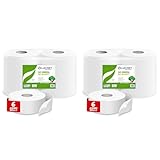 Lucart Professional, Jumbo Öko-Toilettenpapierrollen, 2-lagig, 1 Packung mit 6 Rollen & TOPMAIN - Handwaschcreme Reinigungsformel, feuchtigkeitsspendend und geschmeidig machend 5L, Packung mit 2