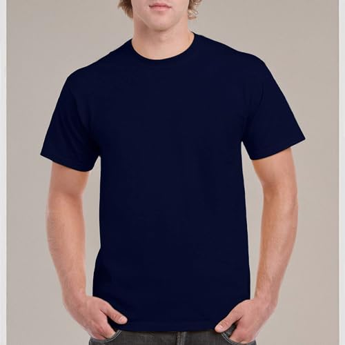 Image of Gildan Adult Heavy Cotton T-Shirt, Style G5000, Navy, 3X-Large