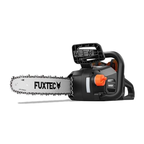 Motosierra Inalámbrica FUXTEC 2x20V FX-E2KS – Longitud de Corte 35 cm, 4,2 kg, Velocidad de Cadena 15 m/s, Sin Batería ni Cargador