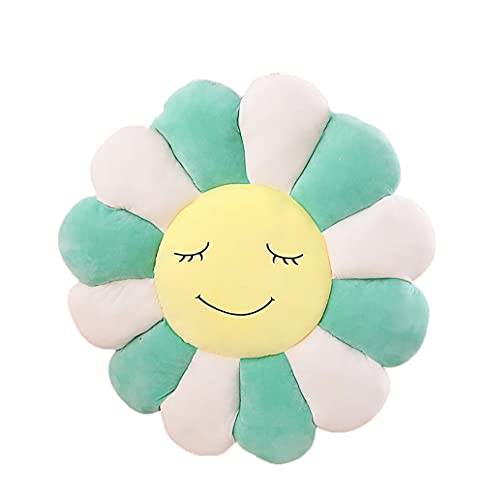 Gudves Sunflower Flower Plush Pillow - Soft Comfortable Smiley Plush - Smile Face Cushion Mat Pillow Colorful Sun Flower Plush - Home Bedroom Decor (Colorful) #TOP1