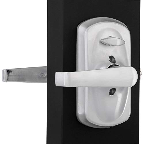 Schlage Touch Plymouth Satin Chrome Light Commercial Deadbolt Handleset With Elan Passage Lever #TOP3