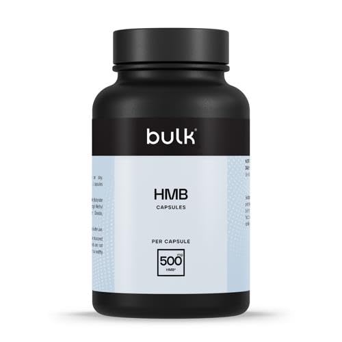 Bulk HMB Capsules, 500 mg, Pack of 180, 30 Servings, Packaging May Vary