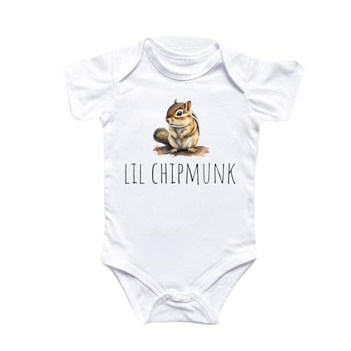 Chipmunk Animal - Baby Boy Girl Clothes Infant Bodysuit Funny Cute Newborn