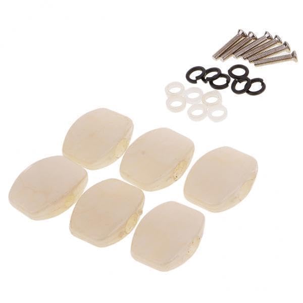 Bnf® 4x6 Pieces White Pearl Guitar Tuning Pegs keys Tuners Machine Heads Musical Instruments & Gear | Guitars & Basses | Parts & Accessories | Guitar Parts | Tuning Pegs-image-40
