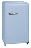 Retro-Handgriff Exquisit RKS 130-11 A++TB Retro-Kühlschrank/EEK: A++/4* Gefrierfach/121 Liter/ Retro-Handgriff/Taubenblau