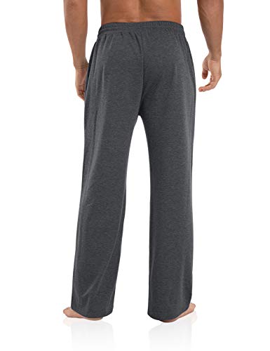 Image of Agnes Urban Men's Joggers Sweatpants Open Bottom Straight Leg Casual Loose Fit Running Athletic Jersey Pants with Pockets