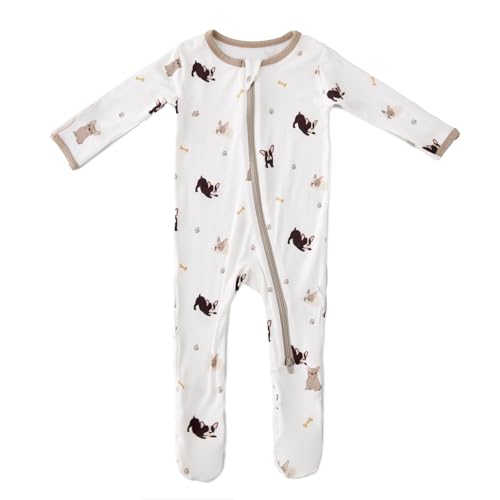 Image of Bamboo Little Soft Baby Footie Pajamas, Baby Clothes, Newborn Sleepers, 95% Viscose and 5% Spandex, 0-24 Months