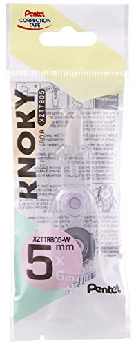 Recharge ruban correcteur Pentel Knoky XZTTR805-WY 5mm x 6m lot de 12
