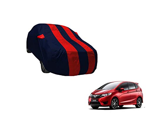Image of Auto Hub Car Cover Compatible with Jazz (Model : 2020-Till Date) with Weather Proof, Mirror Pocket, Triple Stitched, Jazz Car Cover- Navy-Red