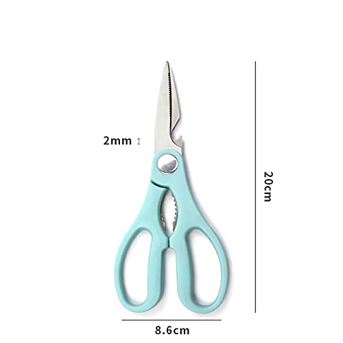 Tijeras de oficina, tijeras artesanales, tijeras de acero inoxidable, aptas for cocina, uso multifuncional, mango cómodo azul, tijeras resistentes al desgaste Tijeras