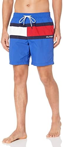 Tommy Hilfiger mens 7" Swim Trunks, Cobalt, Medium US