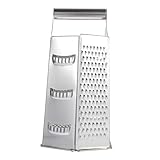 HIAKDOFT Grattugia Multifunzione da Cucina in Acciaio Resistente Lati con Manico Ergonomico Affetta e Trita Verdure e Formaggi Facile da Pulire e Robusta per Uso Domestico