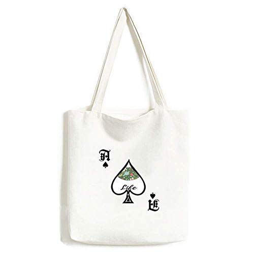 Sac à main lavable vert foncé grand cabas réutilisable peinture art et botanique