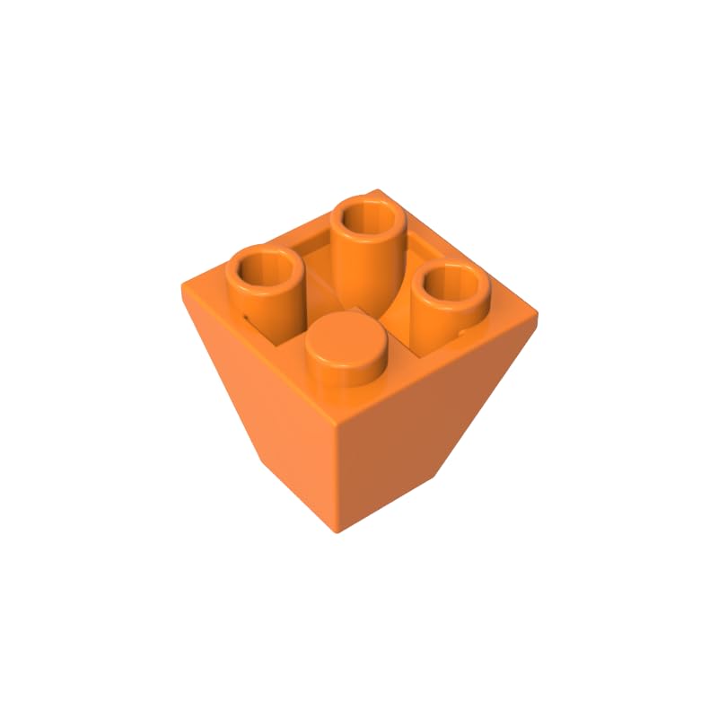 XYEIUGO GDS-1040 3676 Slope Brick 2x2 Corner Inverted Slope, Orange, 50 PCS โ image 1