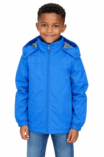 Blu Apparel Chaqueta impermeable para niños Chaqueta de lluvia para niños ideal para abrigo escolar, chaqueta cortavientos para caminar, chaqueta de lluvia para niños, azul cobalto, 9 10 años