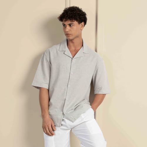 Image of Aatman Men's Half Sleeve | Casual | Box Fit | Cuban Collar Shirt