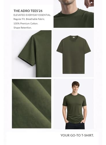 Image of ADRO Printed Tshirt for Men | Cotton Printed T-Shirt | Regular Fit Casual Mens T-Shirts | Premium Summer Tshirts