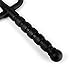 TRUESAGAUSA - Blackout Polypropylene Solid Flexible Plastic Sai for Martial Arts Kung Fu Training and Practice (Black, Large 18