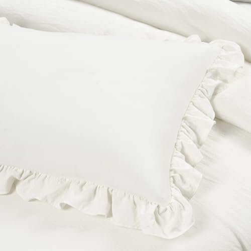 Image of Lush Decor Reyna Ruffle Daybed 6 Piece Set 68 inch W x 92 inch L, Blush - Pink Bedding Set - Daybed Comforter Set - Ruffled Bedding - Coquette Decor