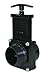 Valterra 7208 ABS Gate Valve, Black, 2" FPT x MPT