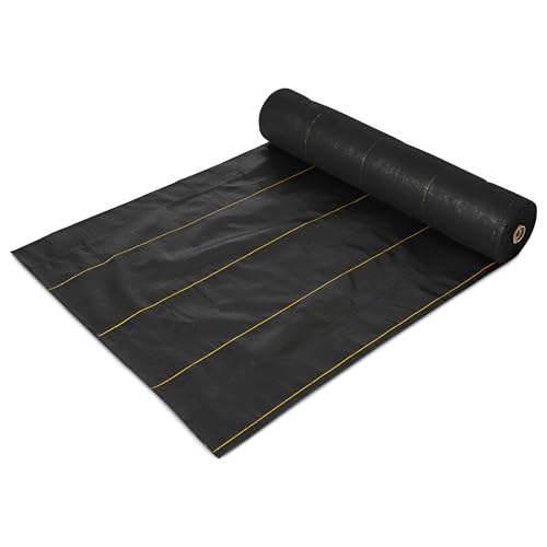 Dewitt Pro-5 Weed Barrier Fabric 5 oz, 4 x 250 Feet – Heavy-Duty Woven Landscape Ground Cover Mat...