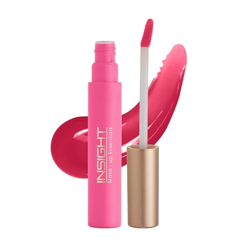 Image of INSIGHT Peptide Infused Lip Oil | Glossy Finish | Sheer Coverage | Infused With Ginger Seed Oil | Hydrated & Plump Lips| Long-Lasting |Rose Lustre-4.5g