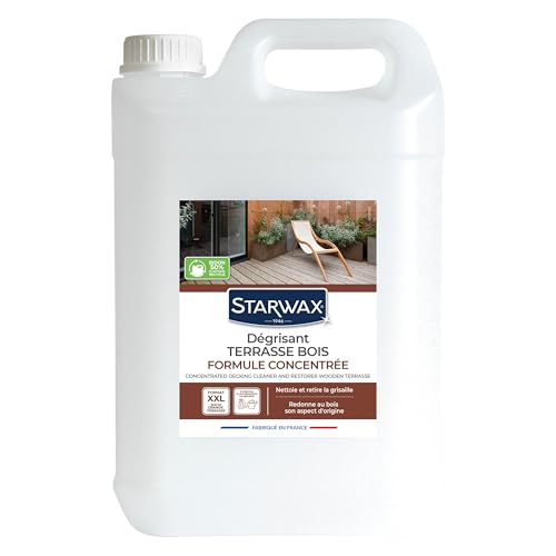 STARWAX - Dégrisant Concentré pour Terrasse, Planchers et Bardages en Bois - Nettoie et...