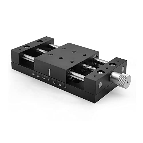 Aitoserlea 80x60MM Manual X Axis Linear Stage, Fine?Tuning Precision Sliding Table Micro Translation Stage Experiment Platform Stroke 60MM
