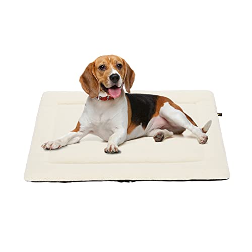 Veehoo Soft Dog Bed Mat, Washable Plush Dog Crate Pad Mat, Fluffy Comfy Kennel Pad Anti-Slip Pet Sleeping Mat For Large Dogs And Cats, 42X30 Inch, Beige #TOP22