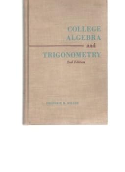 Hardcover College Algebra and Trigonometry Book
