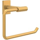 Franklin Brass Hartwell (1-Pack) Toilet Paper Holder, Euro Single Post Tissue Roll Wall Mount TP Storage, Satin Gold Bathroom Decor, Accessories HRT50-SG