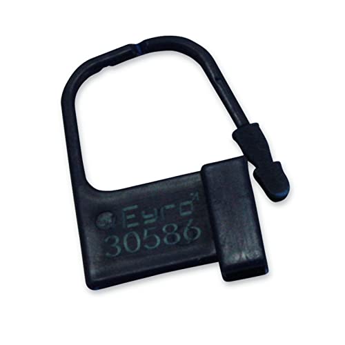 Image of EYRO Plastic Padlock /Individually Numbered Disposable Security Seals /Pack of 50 / Tamper-Proof, Self-Locking Plastic Tags for Luggage, Clothing, Medical Use, and More