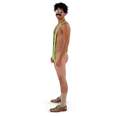 Borat Mankini Herren Badeanzug C-String Tanga in Neongrün