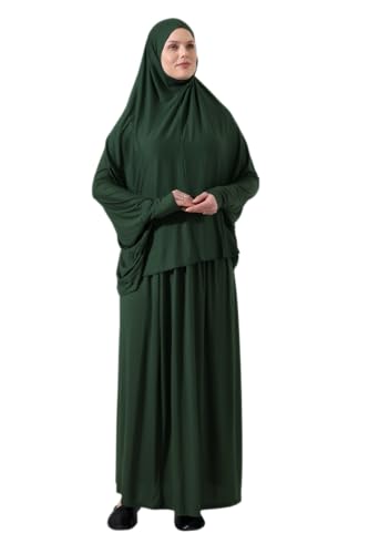 Image of Muslim Dresses for Women, Two-Piece Long Sleeve Islamic Prayer Dress, Hijab