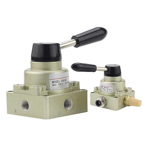 Vanne rotative pneumatique HV-02 à commande manuelle 4 voies 3 positions - 2