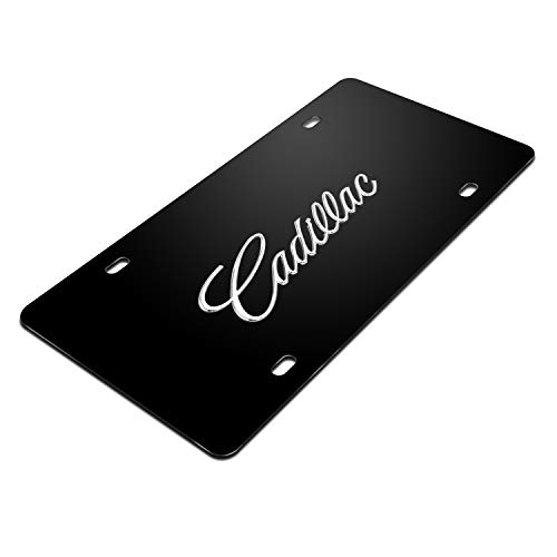 Cadillac Black Stainless Steel License Plate #TOP2