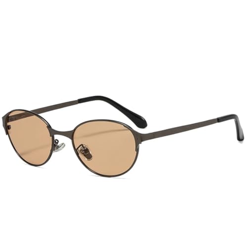 Lunettes de soleil ovales punk mode pour voyage avec protection UV400