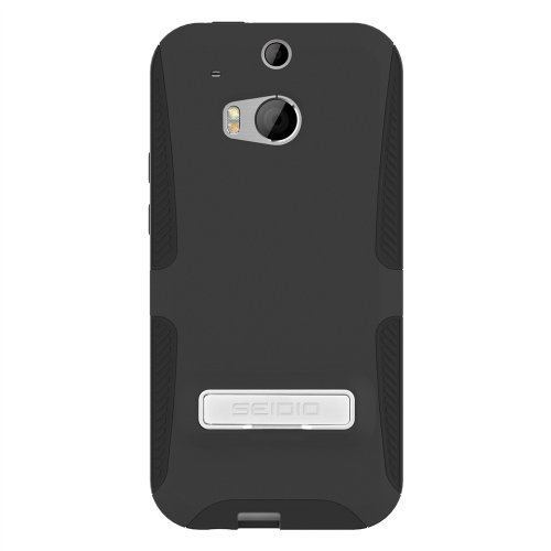 Cheapest 🛒 Seidio DILEX Case with Metal Kickstand for HTC One (M8) - Retail Packaging - Black