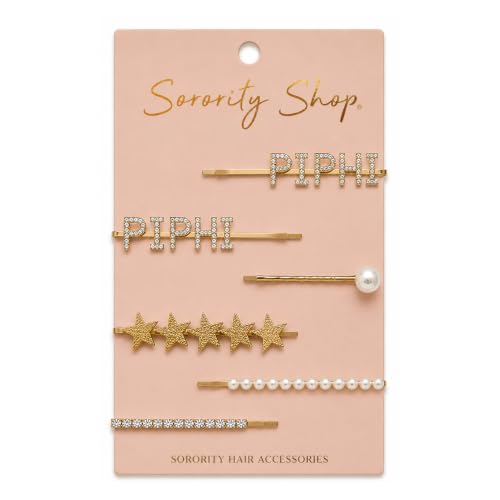 Sorority Pi Beta Phi - Pinzas para el cabello - 6 por pack miniatura 1