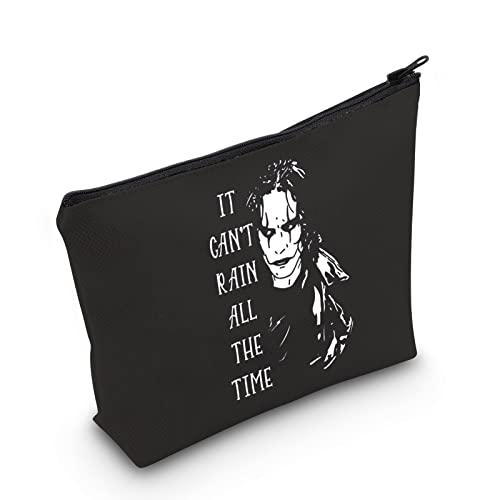 Crow Movie Inspired Gift It Can’t Rain All The Time Cosmetic Bag Halloween Crow Gift (IT Can't RAIN UK), Black, Big