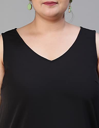 Image of oxolloxo Women Plus Size Sleevless Round Neck Top