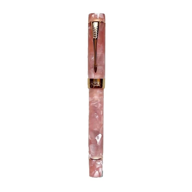 Stylo plume en résine fine de haute qualité avec attributs dorés