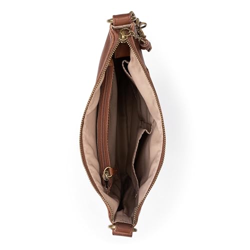 Image of The Sak Lucia Leather Crossbody Purse - Premium Leather Women's Handbag for Everyday & Travel - Cross Body Bag With Zipper