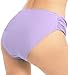 Vogueric Women's Bikini Bottoms Side Shirred Hipster Swimsuit Bathing Suit Bottom Lavender Purple X-Small
