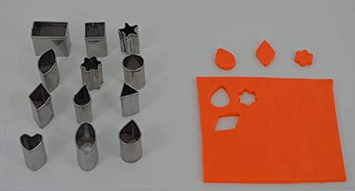 Premo Sculpey Basic Shapes Mini Metal Cutters - 12 Pieces