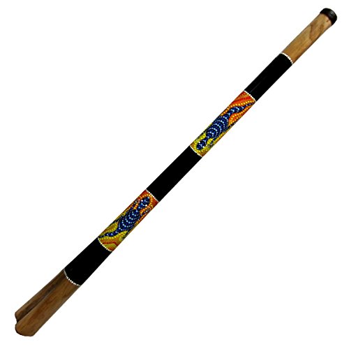 World Percussion Usa HWDTBLK Solid Wood Didgeridoo 52 Inch Long thumb #1