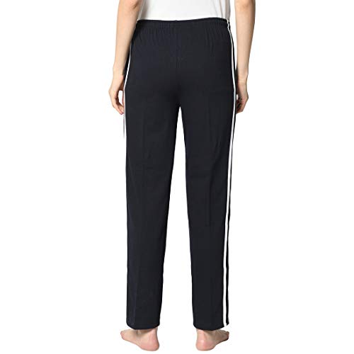 Image of Mack Jonney Women Cotton Blended Regular Fit Track Pants(Pack of 2)-D1 PRT 1Mlg D5 NVY 02-P